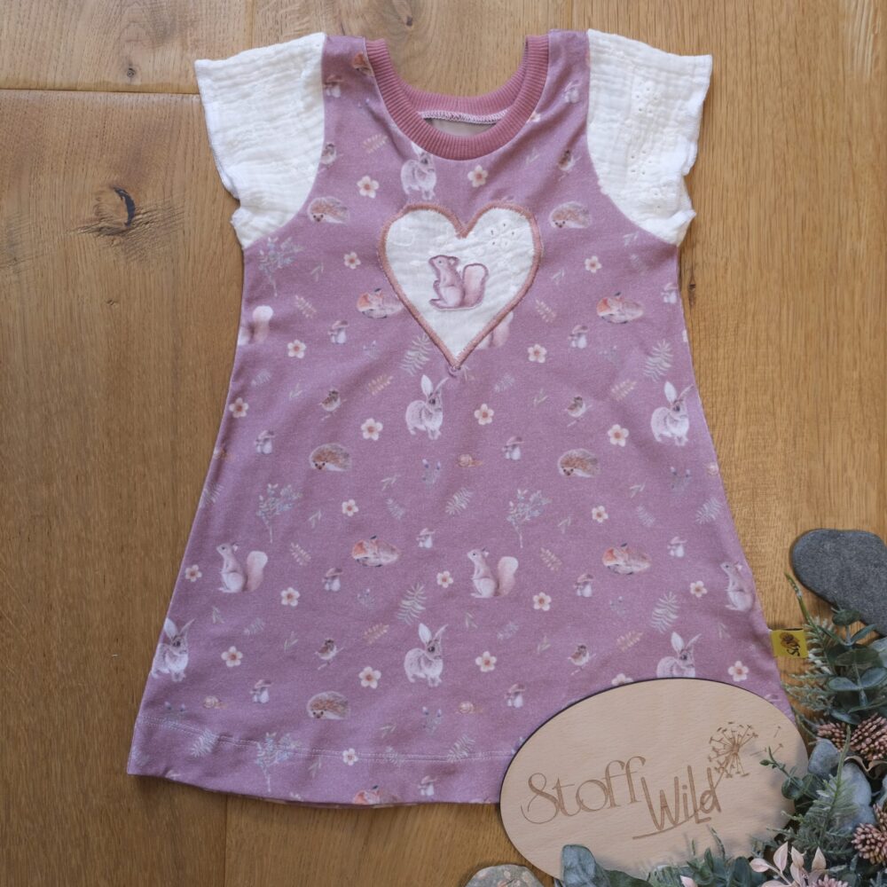 Kleid Gr. 74/80 "Autumn love altrosa"