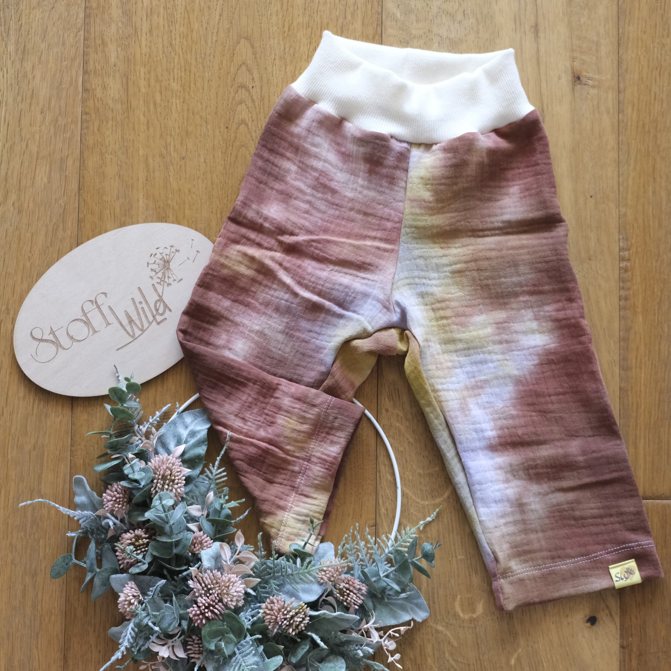 Lange Hose aus Musselin, Gr. 86/92
