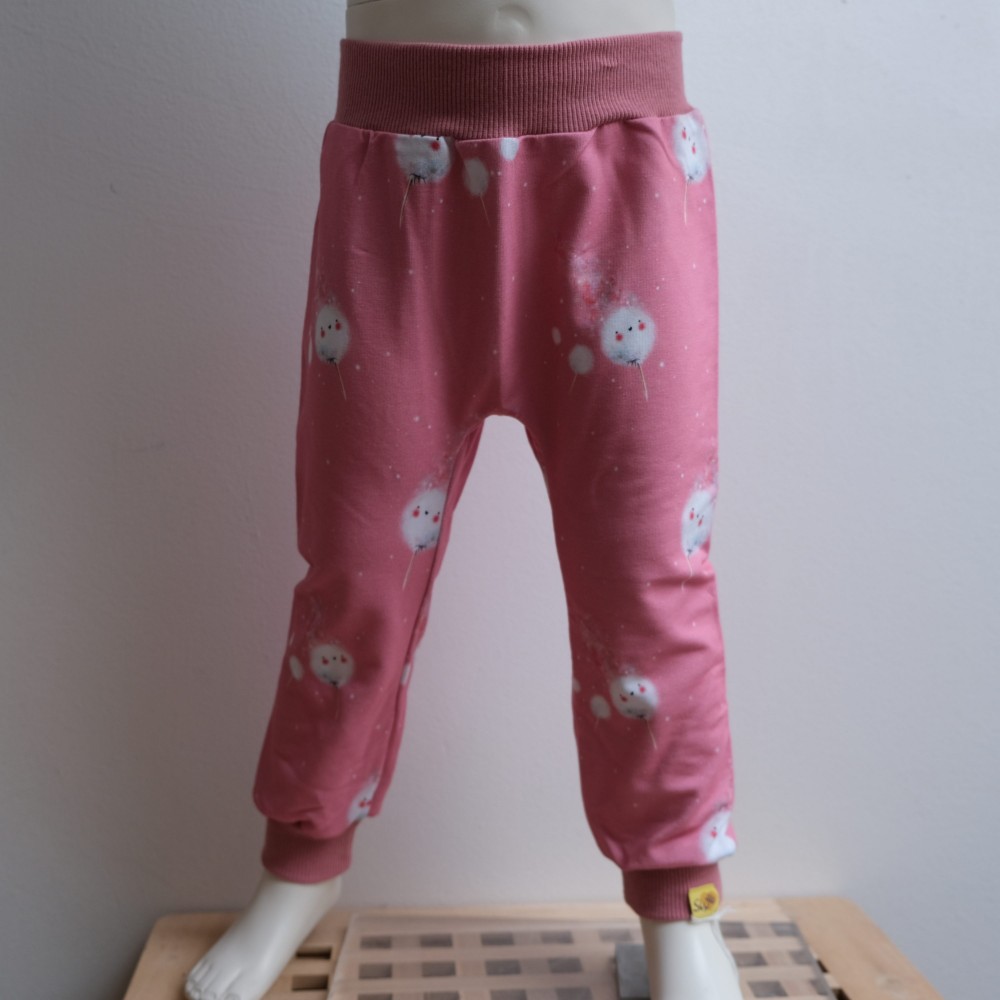 Baby/Kleinkindhose mit Pusteblumen-Motiv in altrosa Gr. 86-92