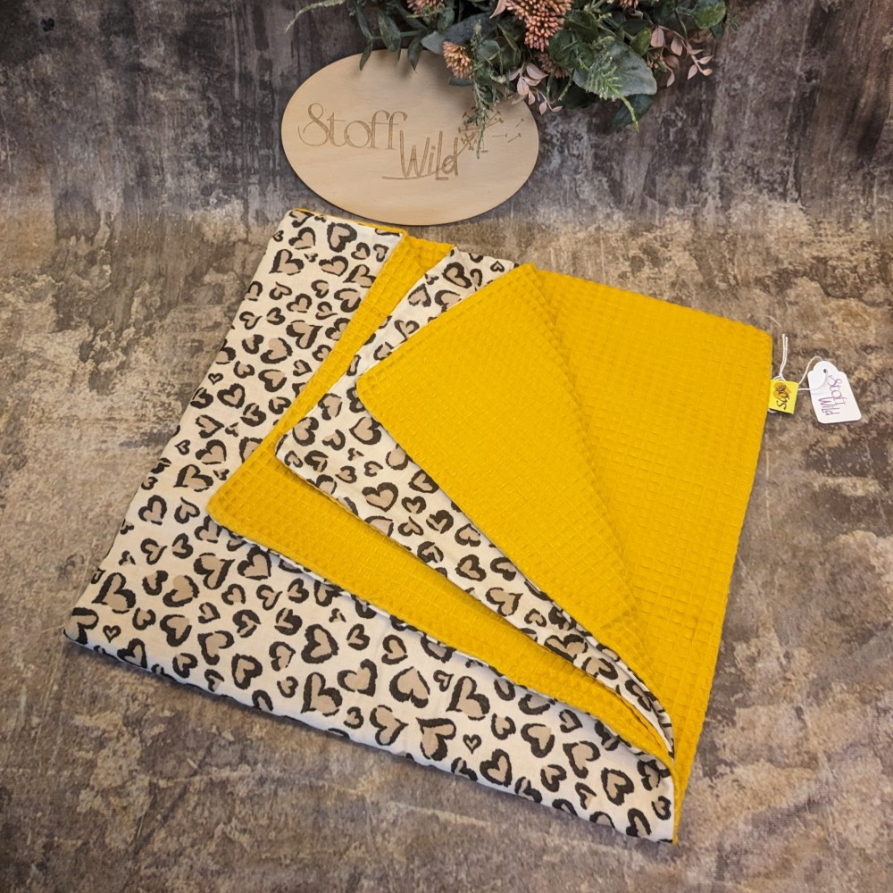 Leopardenmuster Musselin-Baby-Decke, Schmusedecke, Kinderwagendecke
