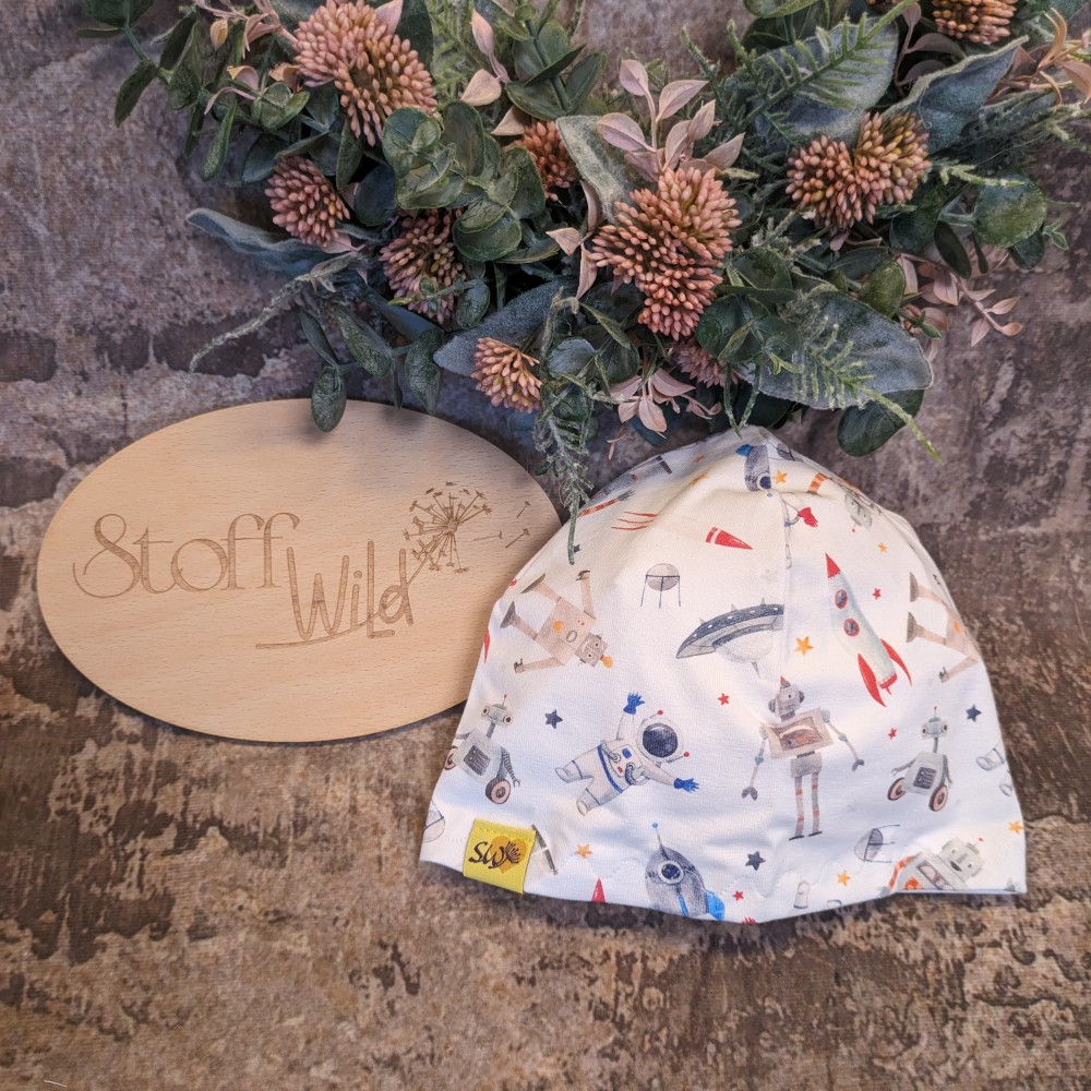 Beanie mit WeltraumMotiv für Babys