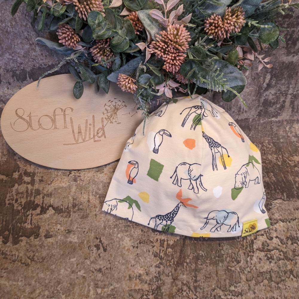 Beanie mit Safari-Tieren für Babys