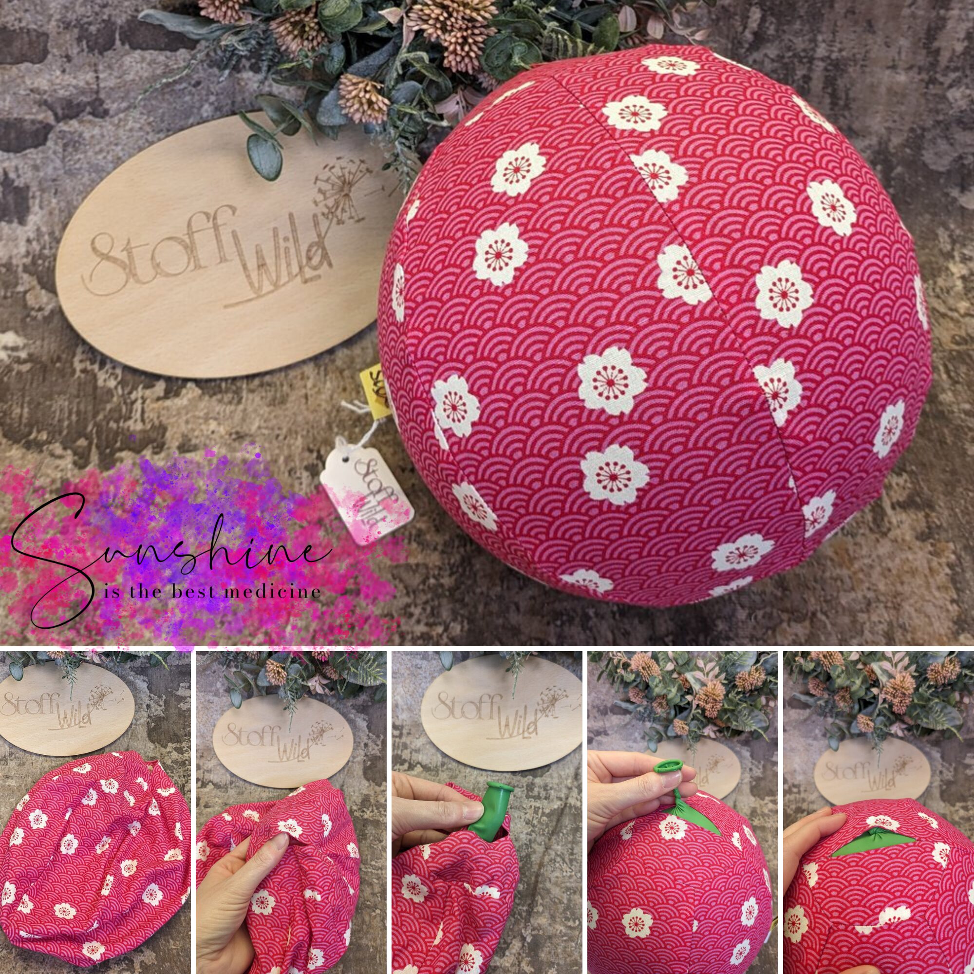 Luftballonhülle - der Ball zum Mitnehmen, Pink