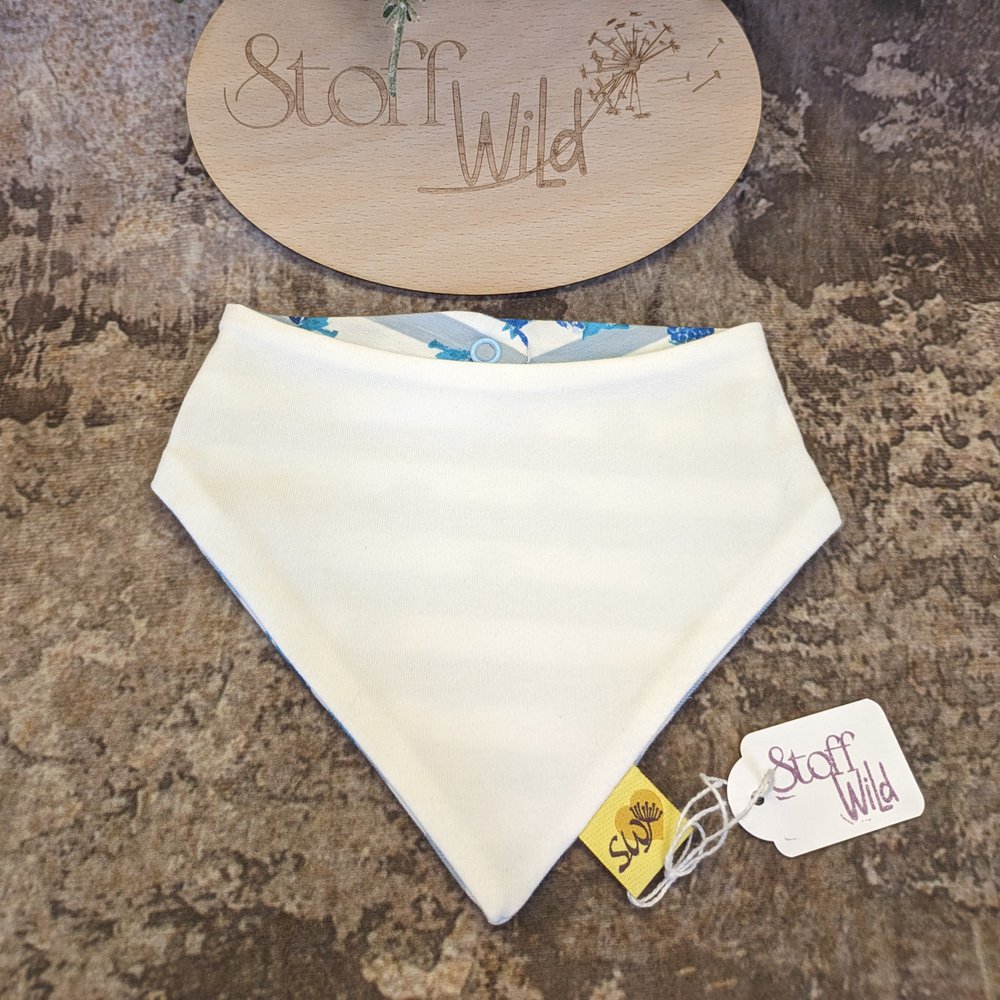 Baby-Wende-Halstuch „Himbeerchen blau“
