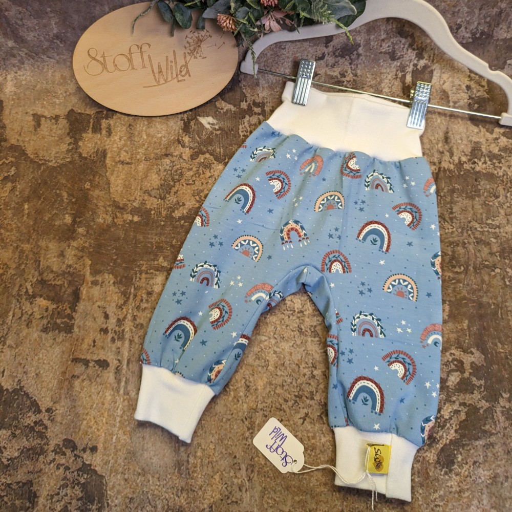 BabyHose Regenbogen blau, Gr. 56