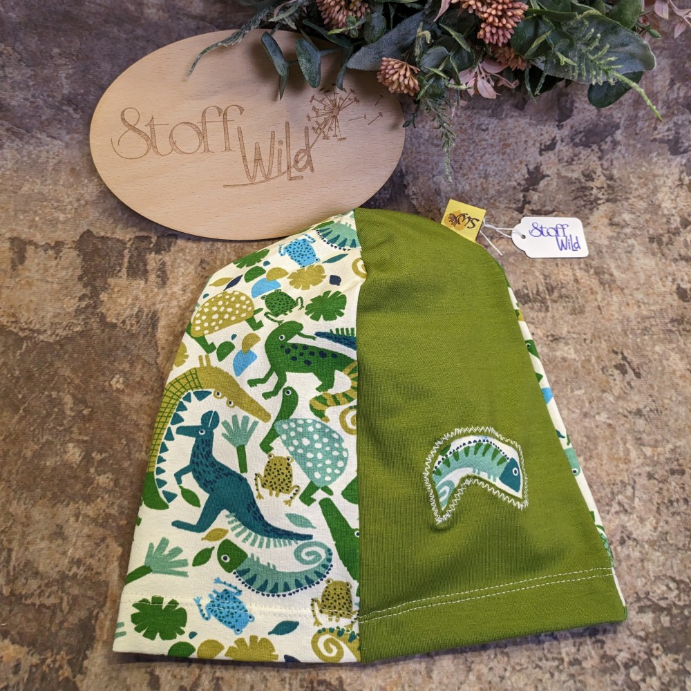Beanie grüne Tiere, Gr. S