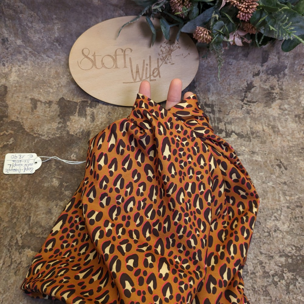 ZopfBeanie und Loop / 2in1 – LeoMuster, Gr. L