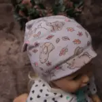 Baby-Beanie Hase, graublau XS – Bild 5