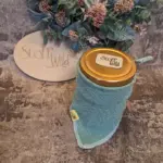 Baby-Musselin-Halstuch "Blumenstickerei altgrün/mint" – Bild 3