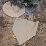 Baby-Musselin-Halstuch "Blumenstickerei taupe/beige"