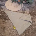 Baby-Musselin-Halstuch "Blumenstickerei taupe/beige" – Bild 3