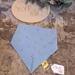 Baby-Musselin-Halstuch "Lochstickerei rauchblau" – Bild 4