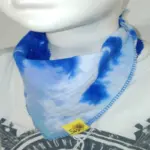 Baby-Musselin-Halstuch Batik "blau/weiß"