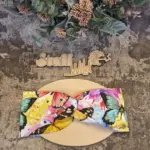 Knoten Stirnband mit bunten Schmetterlingsmotiven aus weichem Jersey, Größen 46 bis 51 cm und 52 bis 58 cm, mit und ohne Knoten, handgefertigt in Österreich