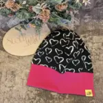 Bündchen-Haube "Herzen", Gr. L