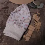 Bündchen-Haube Hase, graublau – Bild 10