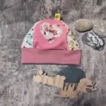 Bündchenhaube mit Herz-Applikation - Nr. 1