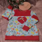 Shirt Sommerwiese blau-rot, Gr. 110 – Bild 8