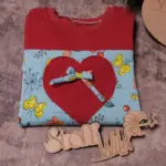 Shirt Sommerwiese blau-rot, Gr. 110 – Bild 5