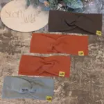 Knotenstirnband aus Ripp-Jersey, Grau – Bild 4