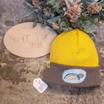 Wende-Beanie aus Ripp-Jersey "Regenbogen" Gr. XS – Bild 4