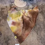 Musselin-Halstuch "Batikmuster braun" 65x65cm – Bild 3