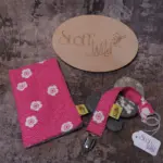 Schnullerband Kirschblüten + GRATIS Mutter-Kind-Passe-Hülle