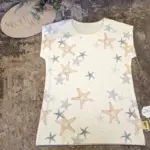 Sommershirt "Seesterne" Gr. 86 – Bild 3