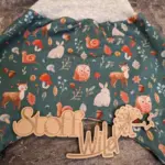 Baby-Pumphose Waldtiere petrol, Gr. 56-62 – Bild 3