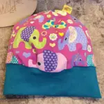 Bündchenhaube Elefanten pink, Gr. M – Bild 3