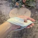 Schhlüsselband Musselin mint-offwhite – Bild 3