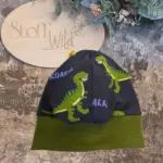 Bündchenhaube Dino, Gr. M 46-52cm