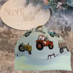 Bündchenhaube Traktor, Gr. S 39-45cm