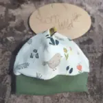 Bündchenhaube Frühlingswiese, Gr. S 39-45cm – Bild 4