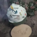 Bündchenhaube Frühlingswiese, Gr. S 39-45cm – Bild 9