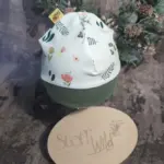 Bündchenhaube Frühlingswiese, Gr. S 39-45cm – Bild 3