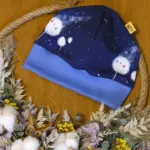 Bündchen-Haube "Loslassen blau"