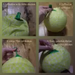 Luftballonhülle - der Ball zum Mitnehmen, Pfirsich-Limette-Weiß – Bild 2