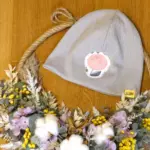 Wende-Beanie aus Ripp-Jersey "Blumen"
