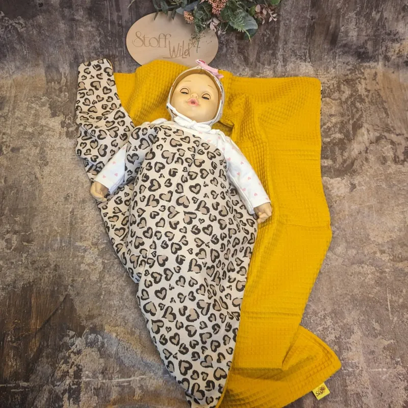 babydecke, kinderwagendecke, wickeldecke mit leomuster
