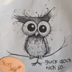 Eulen-Tasche / Einkaufsbeutel – Bild 2