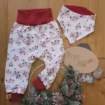 Individuelle Baby-Hose 'Baby-Diamond' (Gr. 50-92) aus weichem Bio-Jersey, Musselin oder French Terry, mit dehnbaren Bündchen an Bund und Beinen, stoffwindelfreundlich und nach deinen Wünschen gestaltbar – handgefertigt in Österreich