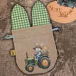 Hasenbeutel "Traktor grün"