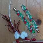 Schnullerband Füchse, grün – Bild 2