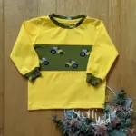 Individuelles Baby Diamond-Shirt Gr. 50–92 aus weichem Bio-Jersey, mit Bündchen an Hals und Ärmeln, personalisierbar mit Motiven oder Applikationen, handgefertigt in Österreich