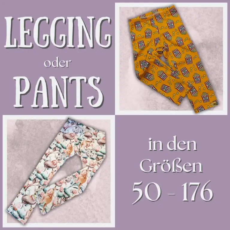 Individuelle Leggings/Pants ‚VitaMinchen‘ (Gr. 50–176) aus weichem Bio-Jersey oder French Terry, mit elastischen Bündchen, stoffwindelfreundlich und nach deinen Wünschen gestaltbar – handgefertigt in Österreich für maximalen Tragekomfort und einzigartigen Stil