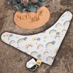 Baby-Wende-Halstuch "Regenbogen blau" – Bild 3